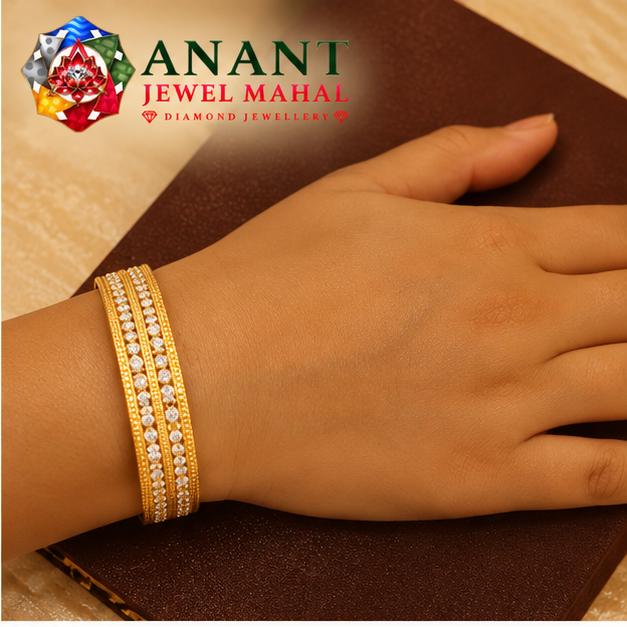 Bracelet - Elegant Triple Row Stone Bracelet