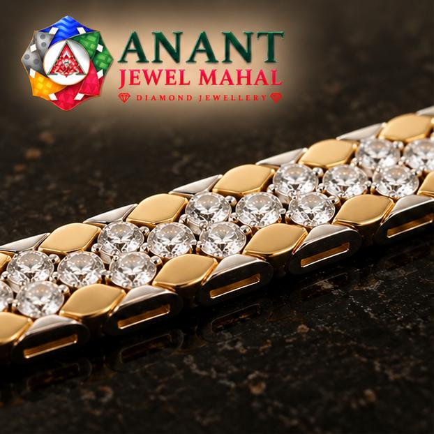 Bracelet - Two-Tone Diamond Tennis Bracelet